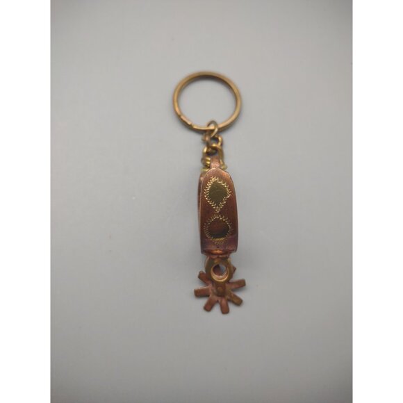 Vintage Lot of 3 Metal Western Cowboy Hat Lasso Boot Stirrup Spur Keychains - Picture 8 of 13